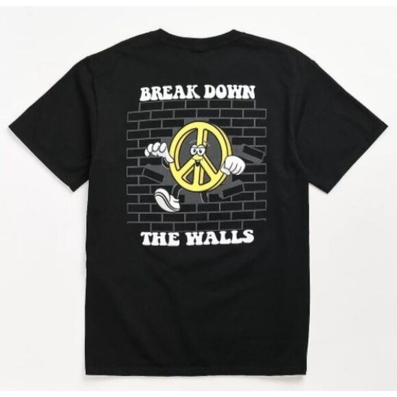 A-Lab Men's Break Down The Walls Short Sleeve T-Shirt Black Size Large - Picture 4 of 11